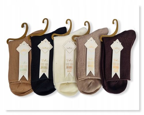 5x DAMSKIE BAWEŁNIANE SKARPETY BEZUCISKOWE JAKOŚĆ na Arena.pl