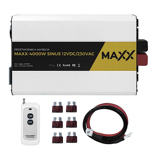 PRZETWORNICA NAPIĘCIA MAXX SINUS 12V 2000W na Arena.pl
