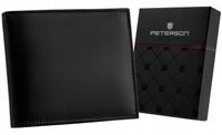 PETERSON mały portfel męski na karty skóra z RFID