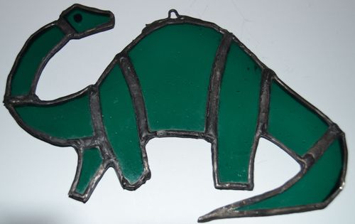 Dinozaur szkło witrażowe zawieszka dekoracja prezent na Arena.pl