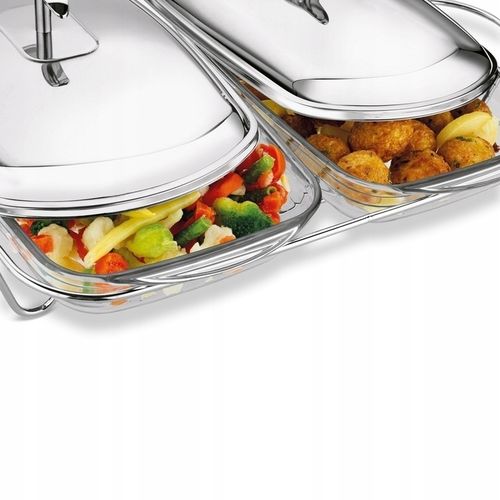 NACZYNIA SZKLANE na podgrzewaczu prostokątne Tadar Longa 2 x 2 l na Arena.pl