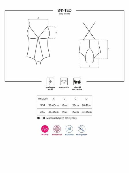 Body - Obsessive 841-TED-1 S/M zdjęcie 5