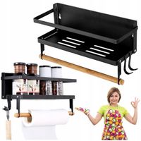 Półka magnetyczna na lodówkę ścianę organizer na przyprawy uniwersalny