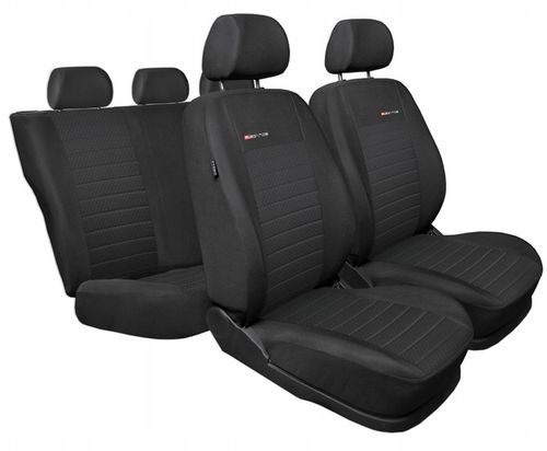 Pokrowce materiałowe uniwersalne na fotele samochodowe grafitowe na Arena.pl