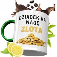 Kubek Zielony Dla Dziadka Na Prezent Urodziny Z Nadrukiem Ze Zdjęciem