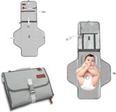 Przenośny Przewijak Mata do Przewijania Niemowląt Wodoodporna Szara XL