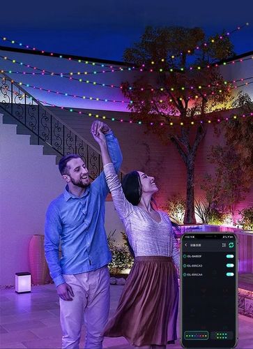 Lampki choinkowe łańcuch świetlny LED 10M 100LED RGB Aplikacja pilot na Arena.pl