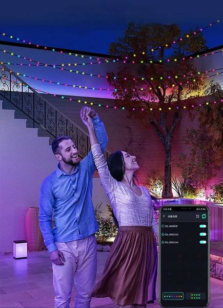 Lampki choinkowe łańcuch świetlny LED 10M 100LED RGB Aplikacja pilot zdjęcie 11