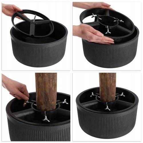 STOJAK POD CHOINKĘ CHOINKI POJEMNIK CHOINKOWY 5 L NA DRZEWKO 1,5 m CZARNY na Arena.pl