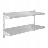 Półka wisząca nierdzewna 2 blaty - 80 cm Royal Catering RCWR-80.2 10010359