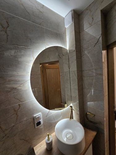 LUSTRO LED COB okrągłe 80 cm PODŚWIETLANE łazienkowe, uniwersalne IP67 na Arena.pl