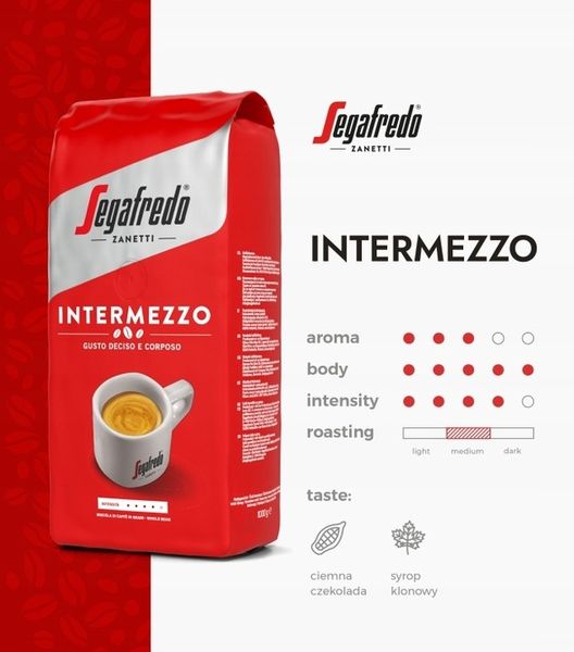 Kawa ziarnista Segafredo Intermezzo 3 x 1kg zdjęcie 3