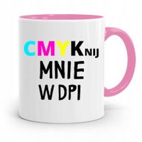 Kubek Różowy Dla Grafika Cmyknij Mnie W Dupe Z Nadrukiem Ze Zdjęciem