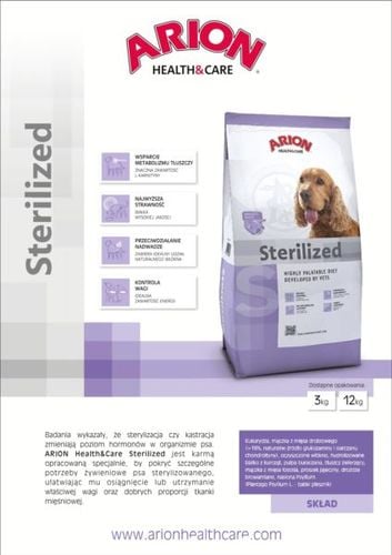 Arion H&C Sterilized 12 kg na Arena.pl