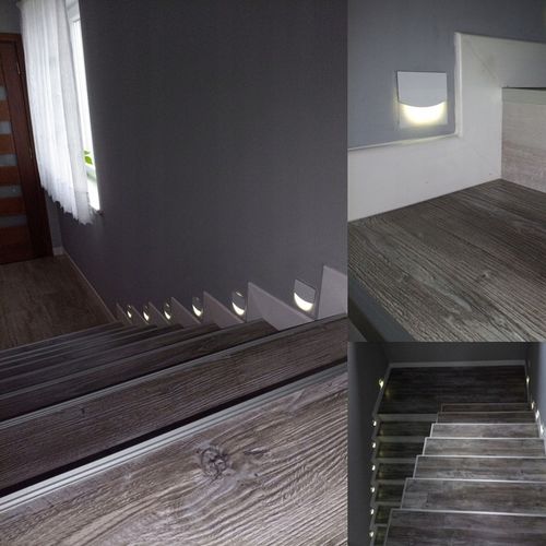 Oświetlenie schodowe oprawa lampka schodowa LED 230V CZARNA Q1 na Arena.pl