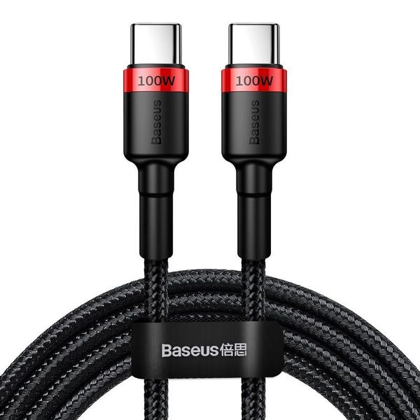 KABEL BASEUS CAFULE PD USB FOR TYPE-C/C 2M 100W 5A RED/BLACK zdjęcie 1