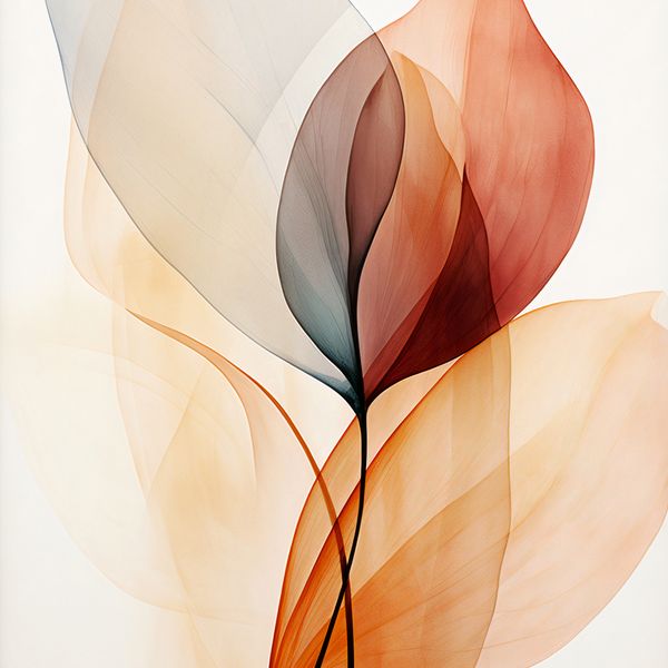 Plakat 80x80cm Eteryczne Liście zdjęcie 1