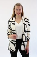 Marynarka w esy Cristina Kremowo-czarna L