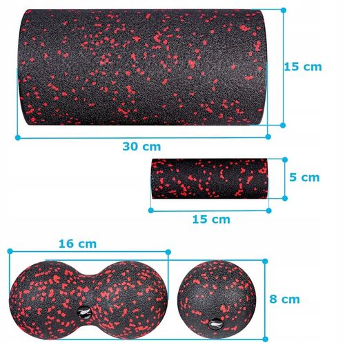 ROLLER ZESTAW EPP PIANKOWY WAŁEK + PIŁKA + DUOBALL DO MASAŻU 4szt na Arena.pl