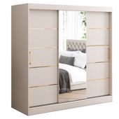 Szafa przesuwna 200x200 Hermes, Kaszmir, Lustro, Szuflady