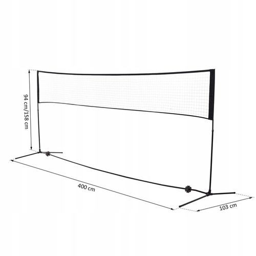 Siatka do Badmintona, Siatkówki i Tenisa HOMCOM na Arena.pl