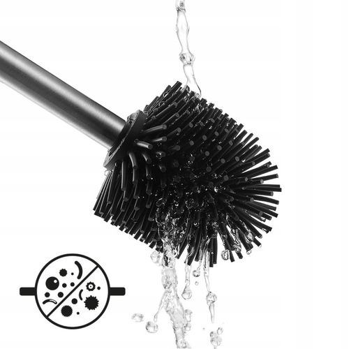 SZCZOTKA DO WC SILIKONOWA BIAŁA TOALETOWA STAL NIERDZEWNA METALOWY STOJAK na Arena.pl