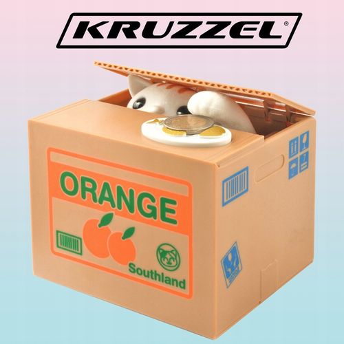 Skarbonka Kot Kotek Interaktywna Automat Miałczy Otwierana Prezent Dzieci na Arena.pl