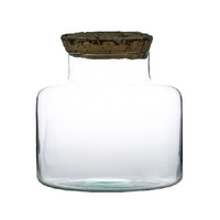 Szklany wazon słój W-395C+kora lita H:20cm D:19cm