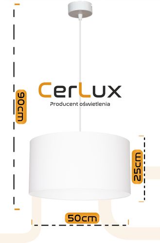 Lampa wisząca ABAŻUR BIAŁA 50cm LED na Arena.pl