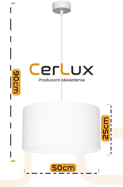 Lampa wisząca ABAŻUR BIAŁA 50cm LED zdjęcie 12