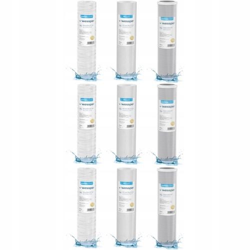 Filtr wkład do filtracji wstępnej 10 cali węglowy sznurkowy piankowy 9 na Arena.pl