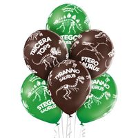 Balony lateksowe dinozaury szkielety, 30 cm 3 szt.