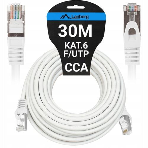 KABEL PRZEWÓD LAN SIECIOWY RJ45 CCA ETHERNET KAT.6 CAT FTP 30M LANBERG na Arena.pl