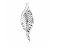 Delikatny rodowany srebrny wisiorek ażurowy listek liść ażur srebro 925 KS0193C