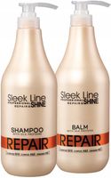 Stapiz Sleek Line Repair Shine Zestaw Do Włosów Szampon 1L + Balsam 1000ml