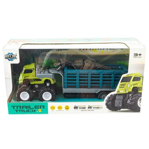 DLA DZIECI  SAMOCHOD Z PRZYCZEPA I DINOZAUREM na Arena.pl