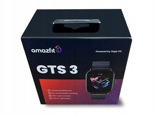 Zegarek Amazfit GTS 3 Graphite Black czarny GPS Bluetooth smartwatch na Arena.pl