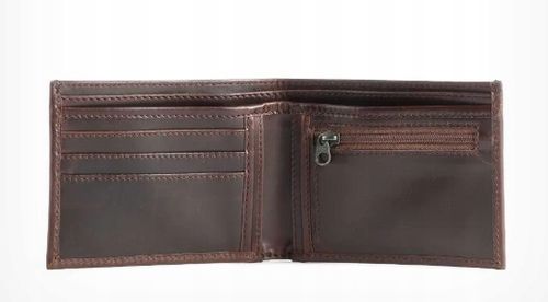 Buckle & Seam Bill Portfel skóra bydlęca brązowy na Arena.pl