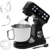 Robot planetarny kuchenny mikser z misą 6l panel LED waga łopatka czarny