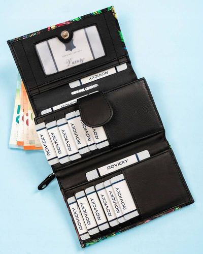 pojemny, skórzany portfel damski na zatrzask - rovicky na Arena.pl