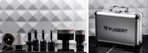 OTWORNICA DIAMENTOWA KORONKA DO GRESU PŁYTEK ZESTAW 6-68MM STOŻEK + na Arena.pl