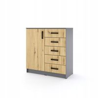 Młodzieżowa komoda Sigma S5 1U5S 90 cm z szufladami - dąb artisan