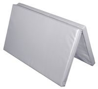 Materac dwuczęściowy z rzepami UNDERFIT 130 x 120 x 6 cm miękki szary