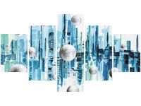 75CM 120 OBRAZ 5 ELEM MIASTO ZE SNU ŚCIENNY DRUK