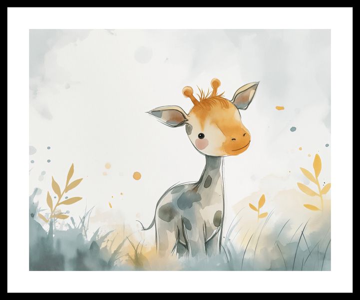 Plakat 50x40cm Mała Żyrafka zdjęcie 3