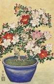 Plakat 53x81cm Blooming Azalea, Koson Japoński Vintage do Salonu