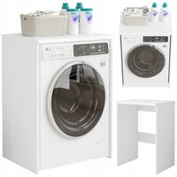 Szafka łazienkowa nad pralkę skandynawska regał zabudowa agd biała 64 cm