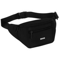 miejska saszetka męska w czarnym kolorze z kieszenią zewnętrzną na suwak