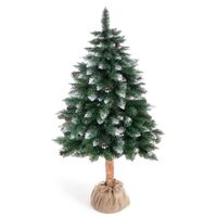 Choinka sztuczna świąteczna Cristal 150 cm z brokatem zielona na pniu