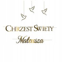 BANER na CHRZCINY dekoracje na CHRZEST + dowolne IMIĘ